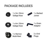 Load image into Gallery viewer, Flat Out 25mm Sullage Hose: 9m on Narrow Multi-Reel