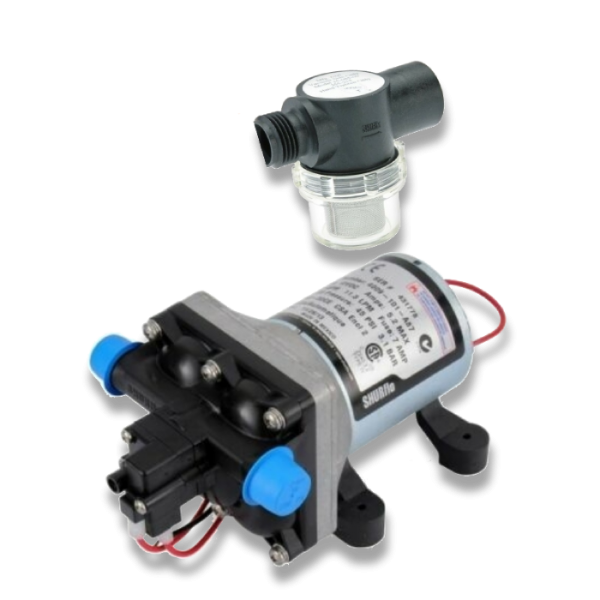 Shurflo 12V Water Pump 4009 & Twist On Filter Pack Campera