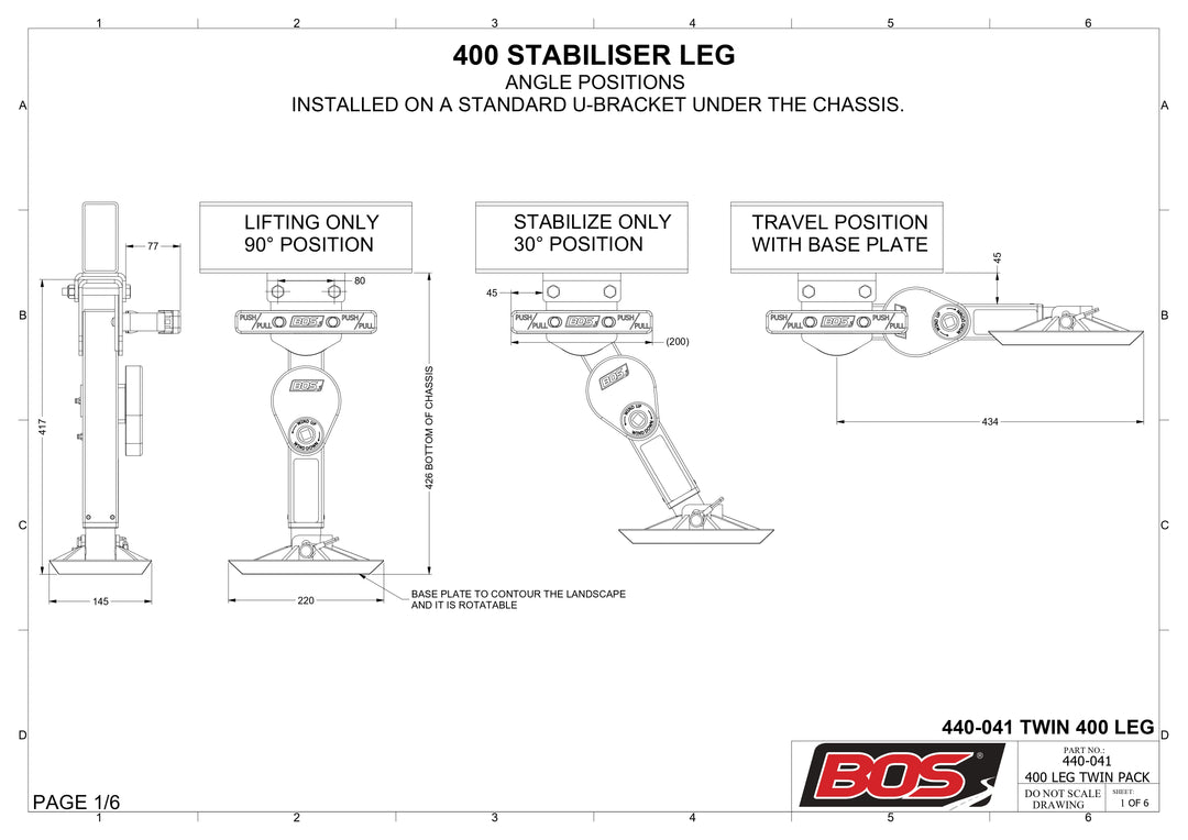 BOS 440-061 Stabiliser Leg Pair