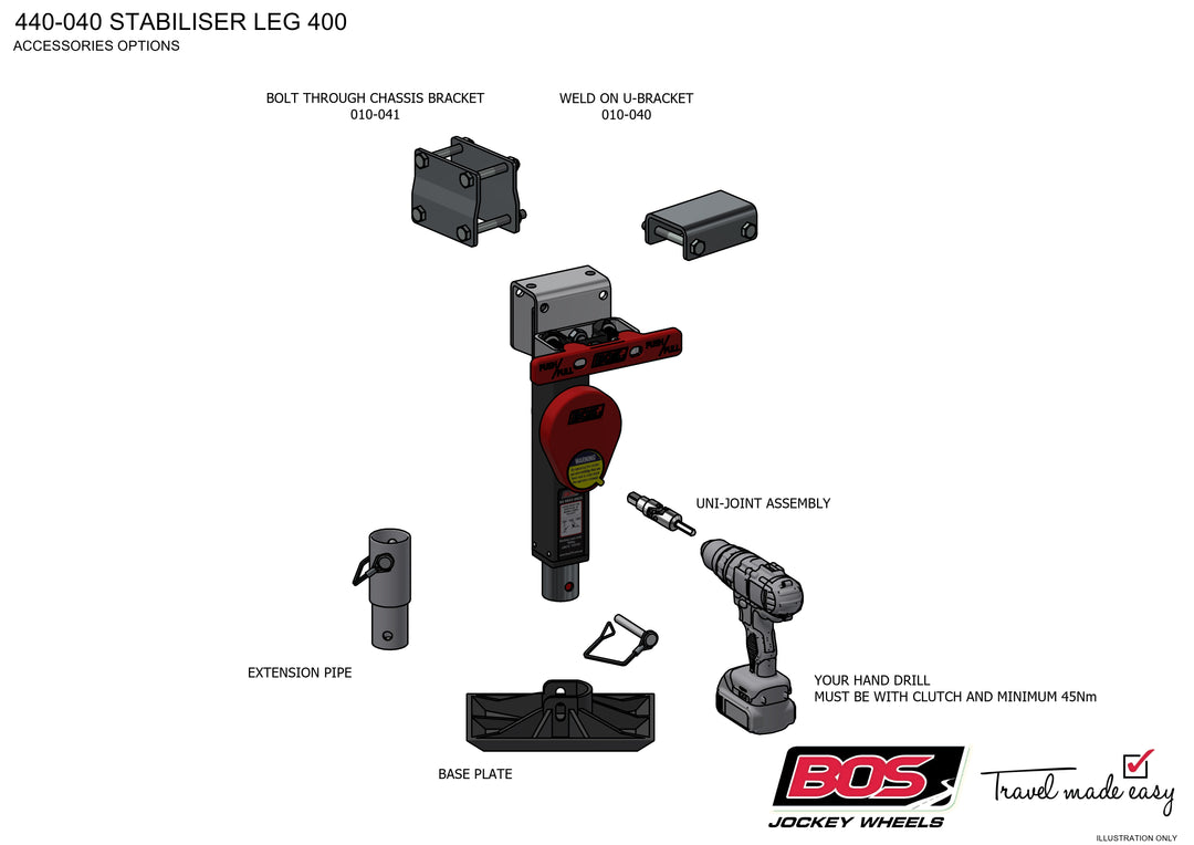 BOS 440-061 Stabiliser Leg Pair