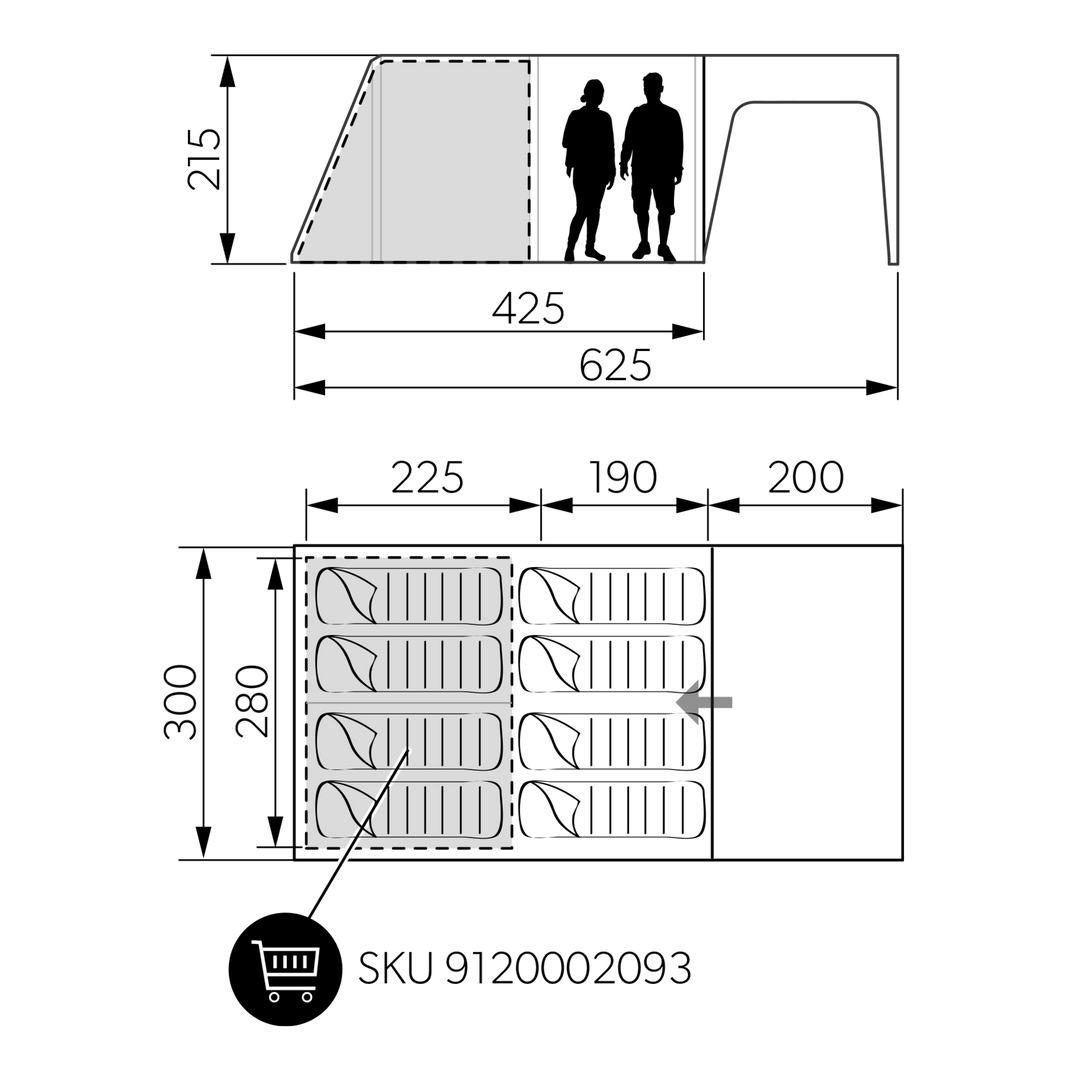 Dometic Santorini FTK 4X8 TC Inflatable Tent